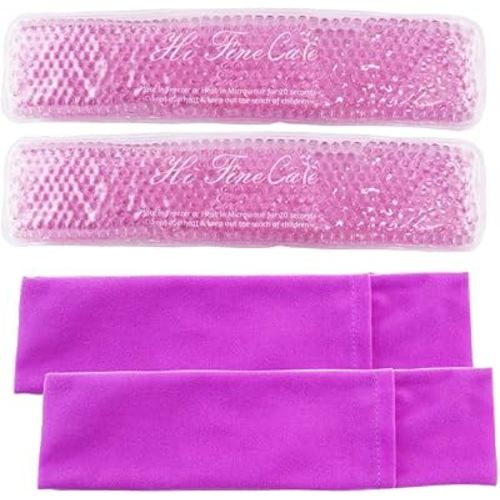 Perineal Cooling Pad, Postpartum Cold Packs Gel Bead Ice Pack Cold Therapy for Women After Pregnancy and Delivery, 2 Ice Pack and 3 Cover (Purple)