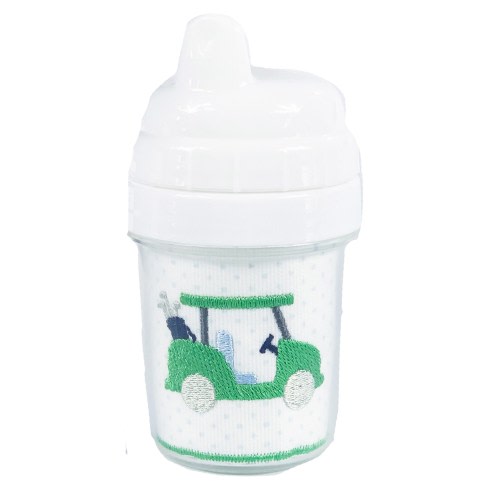 Golf Monogram Sippy Cup, Monogram Golf Cart Cup, Baby Shower Gift, Golf Toddler Cup, Baby Boy Toddler Sippy, Embroidered Children’s Gift