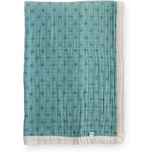 Little Unicorn Newborn Receiving Quilt | Ultra- Soft, Multi-Layered Muslin Fabric | Gift for Newborns & on-The-go (WallFlower)