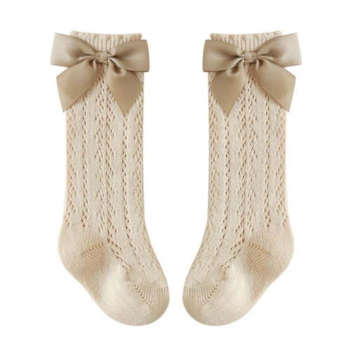 Knee High Socks Newborn Infants Toddlers Girls Tube Ruffled Uniform Long Stockings Big Bow Princess Baby Socks 0-5Y