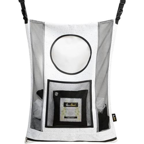 AIR PURIFYING & ODOR ELIMINATING Small Hamper for Specialty Loads - Hanging Laundry Hamper Bag - Nursery Hamper & Potty Training Kids Hamper - Hanging Hamper - Over the Door Laundry Hamper
