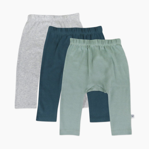 Honest Baby Clothing 3-Pack Organic Cotton Cuff-less Harem Pants - Morning Mountains, Newborn