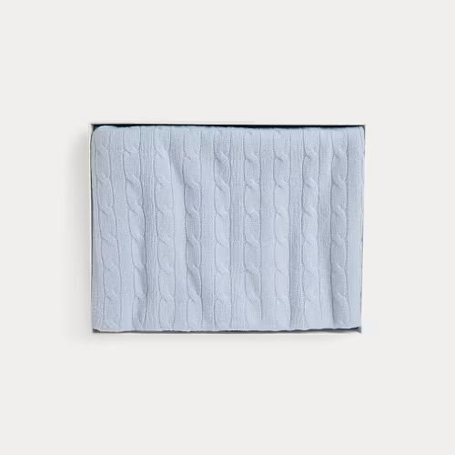 Cable-Knit Cashmere Blanket