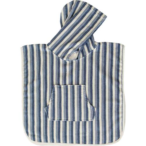 Blue Stripe Organic Cotton Beach Poncho – Mebie Baby