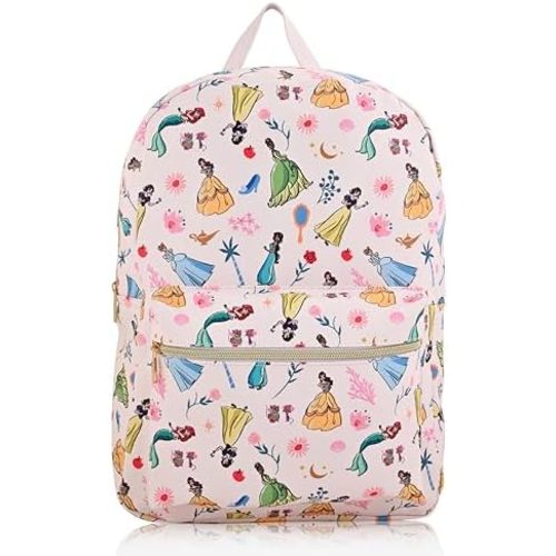 Disney Princess Unisex Backpack | Large Cute PU Leather Travel Purse | Disney Princess Bag Accessory