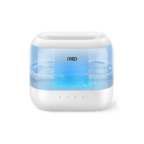 DREO 4L Humidifiers for Bedroom, 36H Runtime, 28 dB Quiet, HM311, Blue | Easy to Refill & Clean, BPA-Free, Nightlight, Supersized Air Humidifiers for Large Room, Baby Nurseries, Plants, Indoor