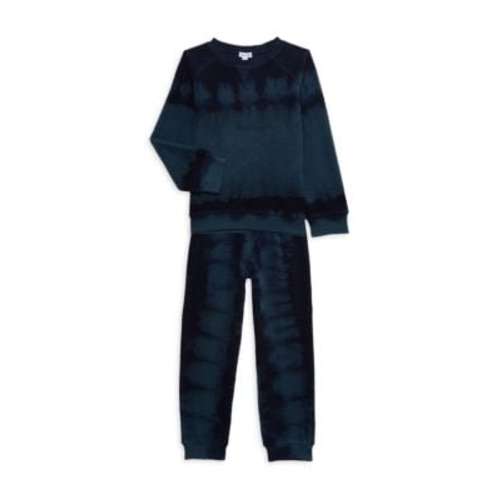 Baby Boy's & Little Boy's 2-Piece Tie Dye Faux Fur Sweatshirt & Joggers Set