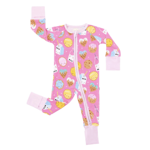 Pink Cookies & Milk Zippy - Little Sleepies