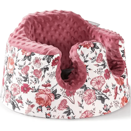 Seat Cover Compatible with Bumbo Seat and Nuby Seat, Breathable Baby Seat Cover,Soft Floor Seat Cover for Baby Girl Boy, Anti-Slip, Cover Only, Flower
