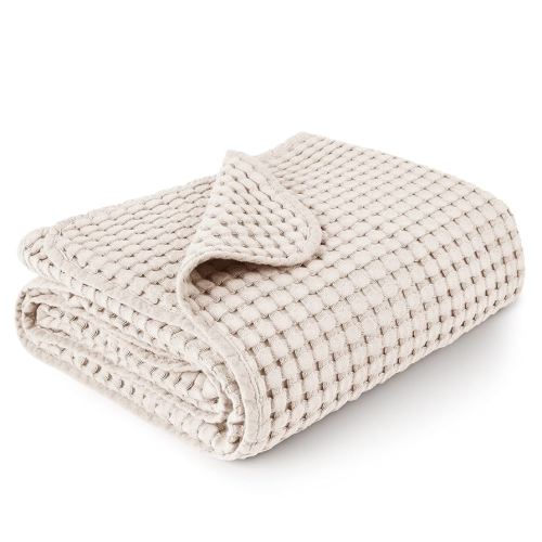 Amazon.com: Konssy Waffle Baby Blanket - Soft & Cozy Nursery Swaddle Blanket, Lightweight Toddler Throw for Boys & Girls, Ideal for Wrapping (Oat) : Baby