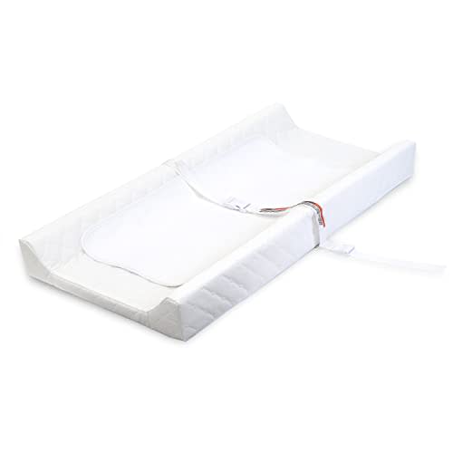 Summer Infant Contoured Changing Pad – Includes Waterproof Changing Liner and Safety Fastening Strap with Quick-Release Buckle - Contoured Pad with Liner - 1 Count (Pack of 1)