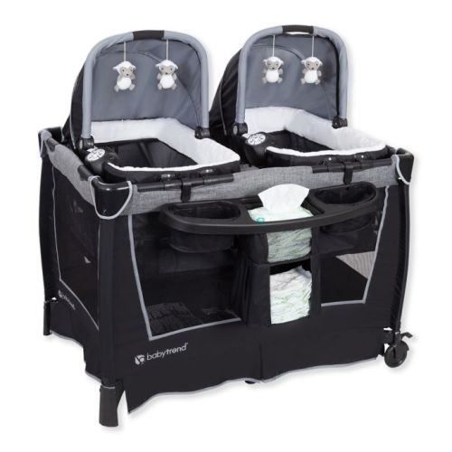 Baby Trend® Retreat Twins Nursery Center in  - Dark Grey