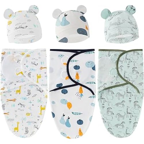 3-Pack Organic Baby Swaddle Sleep Sacks - Newborn Swaddle Sack - Baby Sleep Sack - Baby Swaddle Blanket Wrap… (Naturally)
