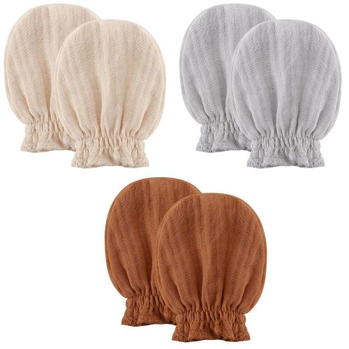 Pro Goleem Muslin Baby Mittens for Newborn, 100% Cotton No Scratch Soft Breathable Gloves for Boys and Girls 0-6 months