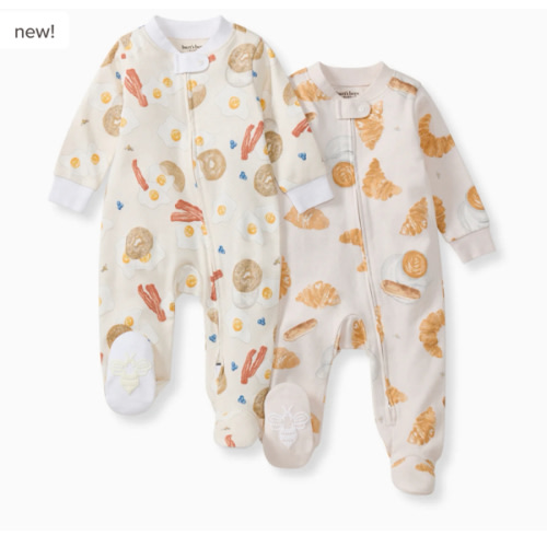 Eggs & Coffee Organic Sleep & Play 2 Pack – Burt's Bees Baby