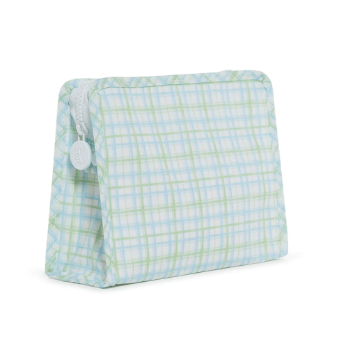 TRVL Roadie Medium Zip Pouch - Classic Plaid Green