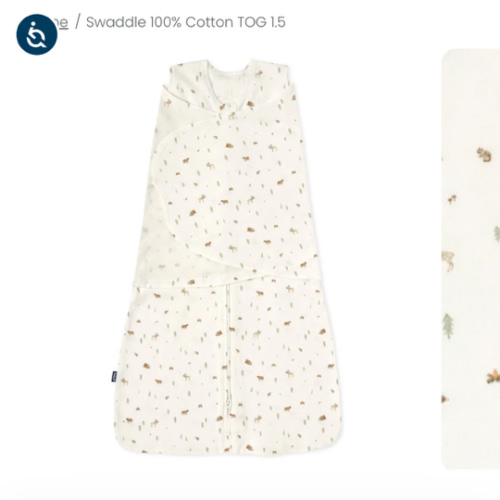 Campsite Print Cotton Swaddle Small| HALO