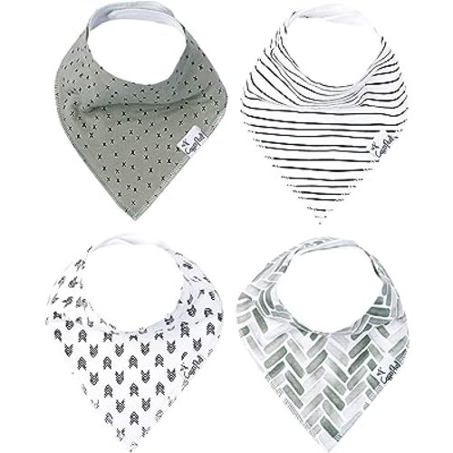 Copper Pearl Baby Bandana Drool Bibs for Drooling and Teething 4 Pack Gift Set