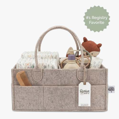Felt Diaper Caddy Organizer for Baby Essentials | Parker Baby Co.