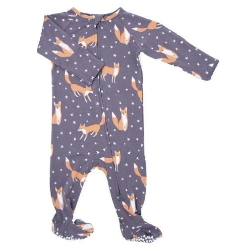 Zipper Footie - Night Fox – Manymoons