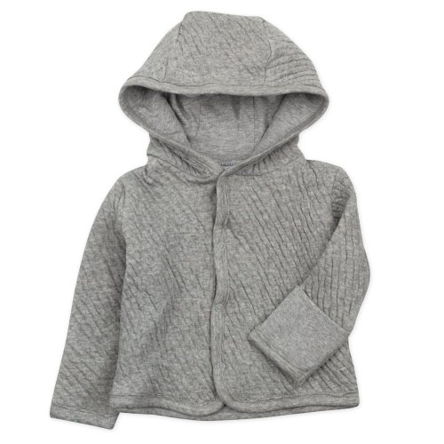 Organic Cotton Matelassé Snap-Front Hooded Jacket – Honest Baby Clothing