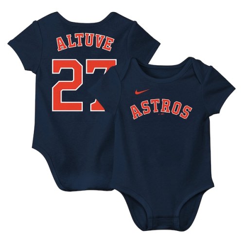 Newborn & Infant Houston Astros Jose Altuve Nike Navy Fuse Name & Number Bodysuit
