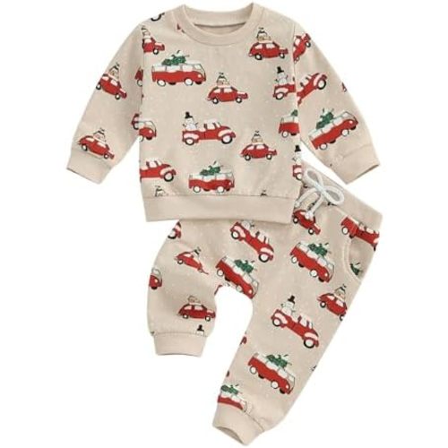 Toddler Baby Boys St Patricks Outfit Digger Clover Print Sweatshirt Long Sleeve Shirt Pants 2Pcs Spring Clothes