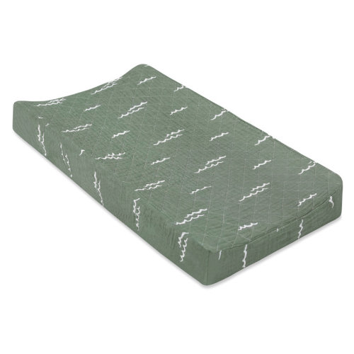 babyletto Ocean Waves Quilted Muslin Changing Pad Cover | Wayfair