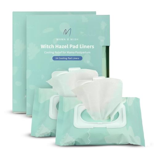 Mama & Wish Witch Hazel Pad Liners for Postpartum Care (2-Pack)