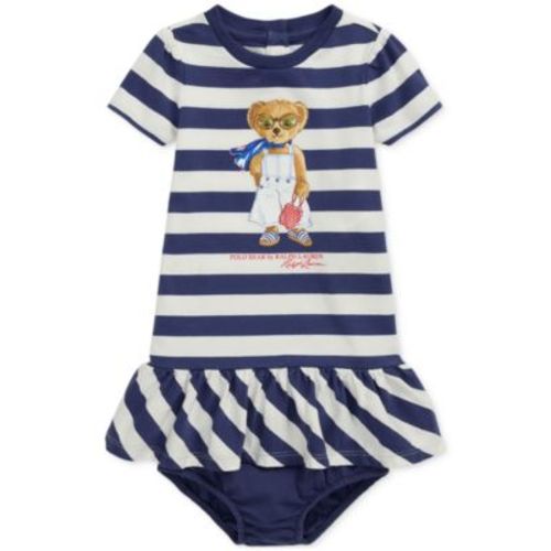 Baby Girl Striped Polo Bear Dress
