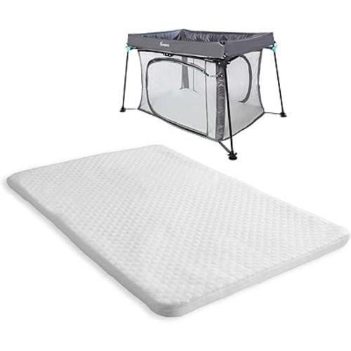 hiccapop Pack and Play Mattress Pad for (38"x26"x1.5"), Playpen Pad, Playard Mattress for Pack and Play, Pack N Play Mattress Topper with Washable Cover, 1.5" Thick