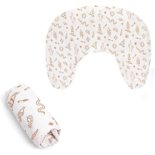 Boppy Nursing Pillow Cover - Soft, Hypoallergenic Washable Microfiber Bottle & Breastfeeding Pillow Covers (Redesigned Feeding Pillow Sold Separately) - Tan Southwest