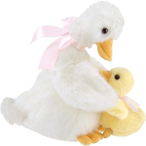 Bearington Downie & Duckie Plush Yellow Duck Stuffed Animal, Adorable, Soft and Cuddly, Great Gift for Kids of All Ages, Birthdays, Holidays, Easter and Special Occasions, 10.5 inches