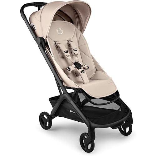 Bugaboo Butterfly 2 Travel Stroller, Ultra-Compact One-Second Fold, Lightweight and Airplane-Friendly (Taupe)