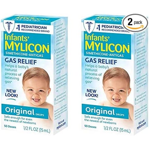 Mylicon Gas Relief Drops for Infants and Babies, Original Formula, 0.5 Fl Oz (Pack of 2)