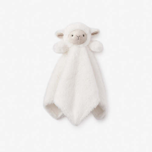 Plush Lamb Baby Security Blanket WHITE / 15x15