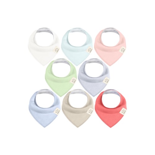 8-Pack Organic Bandana Bibs