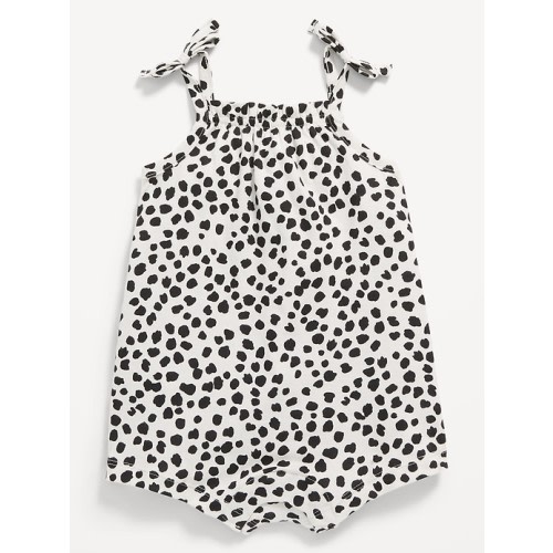 Printed Jersey-Knit Tie-Bow Romper for Baby