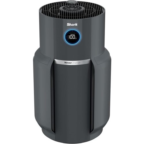 Shark Air Purifier for Home, NeverChange Max, 1,300 sq. ft. for Large Room, Kitchen, Home Office, HEPA-Exceeding Filter, Captures Pollutants, Pet Dander, Dust, Odor, Smoke, and More, HP301, Grey