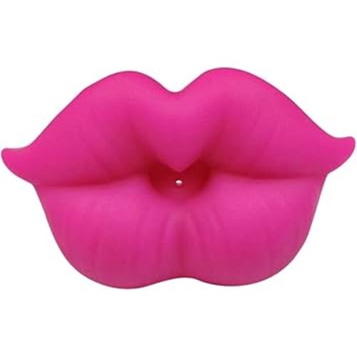 Funny Baby Kiss Lips Pacifier Cute Lip Mouth Baby Soother Silicone Pacifier Perfect Shower for Small Boys or Girls Rose Red