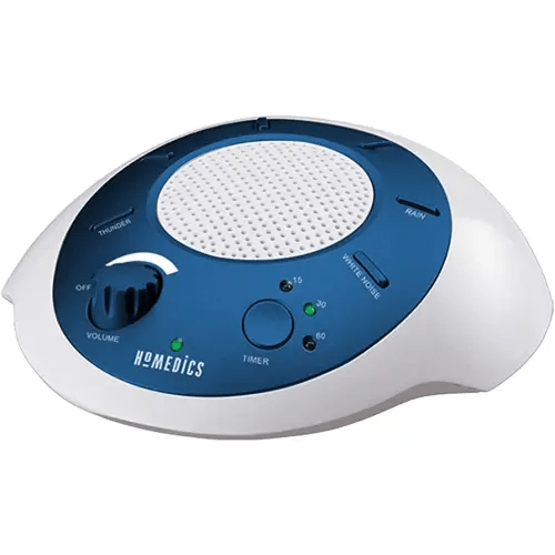 Homedics SoundSleep White Noise Sound Machine, Blue, Small Travel Sound Machine with 6 Relaxing Nature Sounds, Portable Sound Therapy for Home, Office, Nursery, Auto-Off Timer, By Homedics