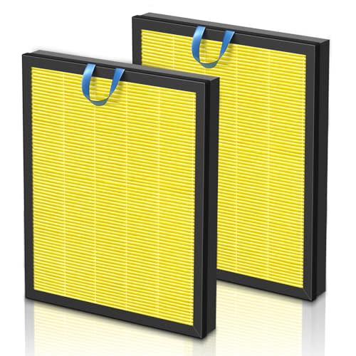 Vital 200S Pet Care Replacement Filter for LEVOIT Vital 200S and Vital 200S-P Air Purifier, HEPA and Activated Carbon Filter, Vital 200S-RF-PA, 2 Pack, Yellow