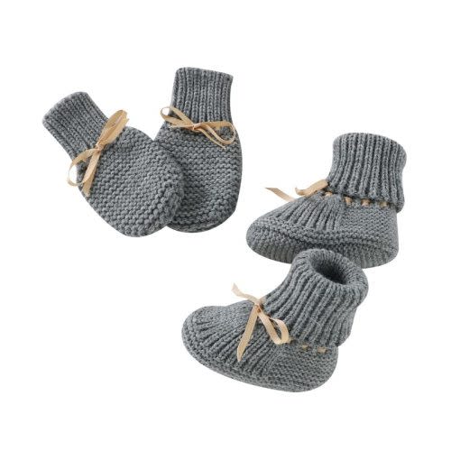 LAWKUL Baby Outfit Cotton Knit Newborn Infant Romper Knitted Longsleeve Sweater Clothes With Warm Hat Set Toddler Boy Girl