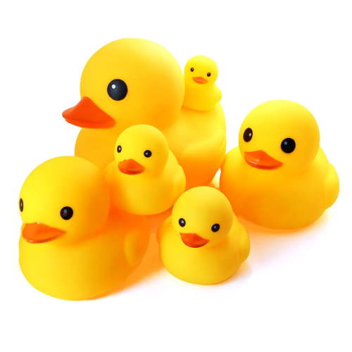 Novelty Place Rubber Duck Family Pack Ducky Baby Bath Toy for Kids (Pack of 6)