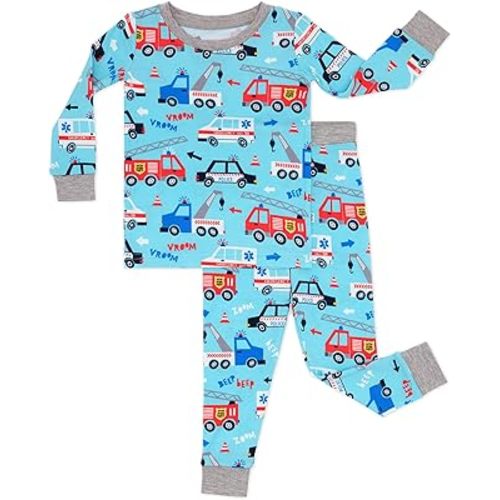 Little Sleepies Two-Piece Pajama Set for Boys & Girls, Soft Viscose from Bamboo Toddler Pajamas for Kids, Family Matching PJs