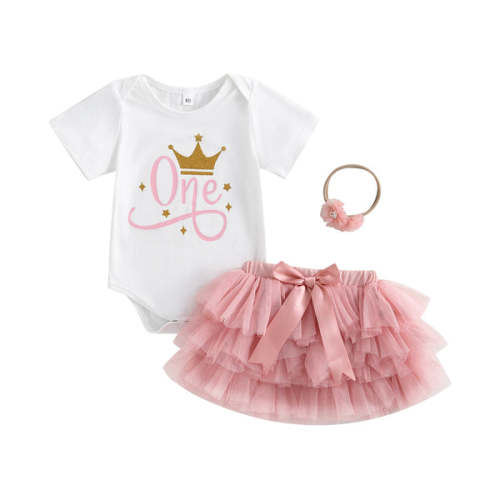 ONE Princess Pink Tutu Outfit - Hazel & Bo