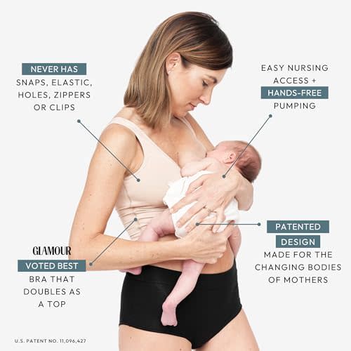 Hands Free Pumping Bra for Breastfeeding | Breast Pump - Maternity Bras for Pregnancy, Pumping & Nursing Bra in One