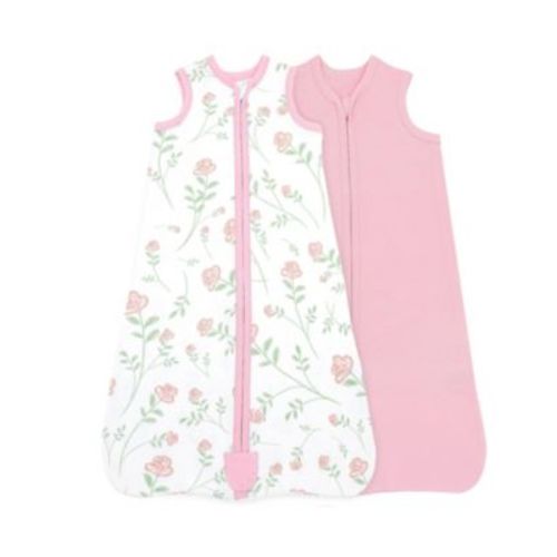 Baby Baby Wearable Blanket, Cotton Sleep Sacks, 2 Pack Unisex Sleeping Bag Sack, 2-Way Zipper, 0.5 Tog Breathable Cotton