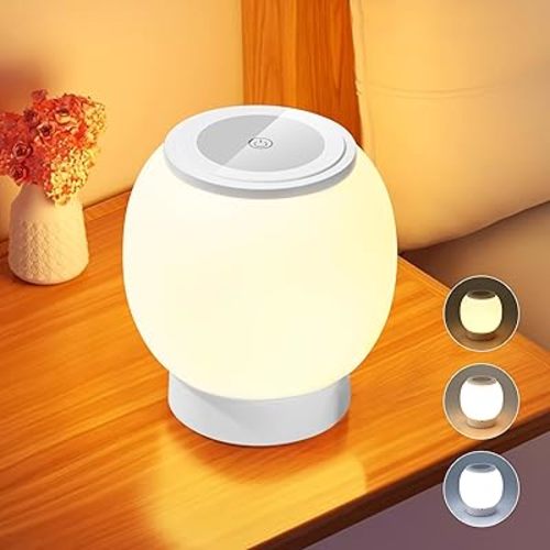 Baby Night Light, Nursery Night Lamp for Breastfeeding, Touch Night Lamp, Eye Caring, 3 color temperatures Stepless Dimming, Rechargeable Baby Night Light for Kids,8000mAh ultra large battery capacity