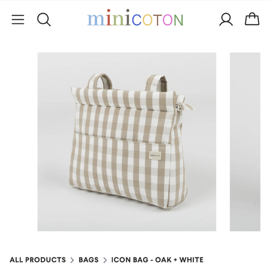 Icon Bag - Oak + White · Minicoton